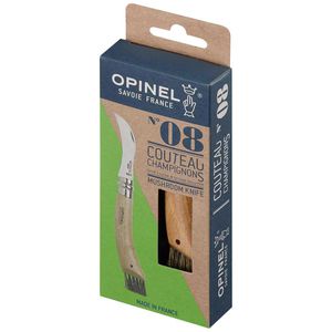 Produktbild für Pilzmesser Opinel No.8 Inox, klappbar, mit Bürste