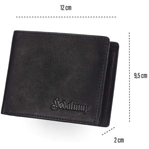 Produktbild für Portemonnaie Hodalump Lugge, schwarz, aus Echt Leder