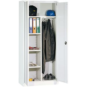 Mehrzweckschrank G-Office UNC.19/N, abschließbar, lichtgrau