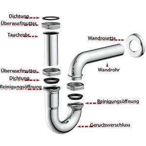 Produktbild für Siphon Kirchhoff Röhrensiphon für Waschbecken