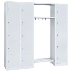 Produktbild für Schließfachschrank Lüllmann 525530, lichtgrau