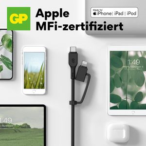 Produktbild für Ladekabel GP Batteries GPCBCXBPBKUSB964, 1,5m