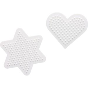 Produktbild für Steckplatte Hama-Perlen 4452, Herz &amp; Stern