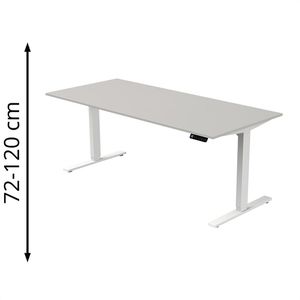Schreibtisch Kerkmann Move 3, lichtgrau / weiß