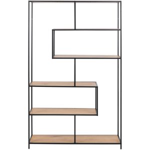 Produktbild für Bücherregal AC-Design Seaford, schwarz / wildeiche