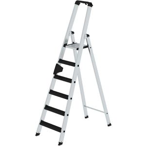 Stehleiter MUNK 42106, nivello-Leiterfüße, mit Plattform
