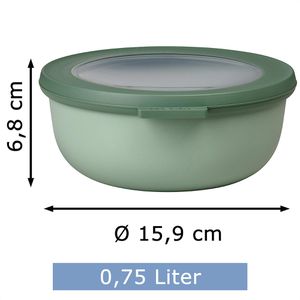 Produktbild für Frischhaltedose Mepal Cirqula rund, aus Kunststoff