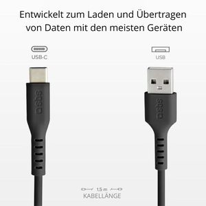 Produktbild für Ladekabel SBS TECABLEMICROC15K, schwarz, 1,5m