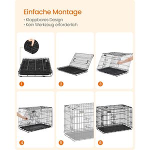 Produktbild für Tiertransportbox Feandrea Gitterbox XL, Metall