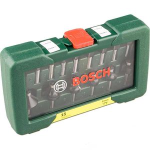 Bosch Fräser 2607019469, 8mm, 15-teiliges Set, mit Kunststoffkassette, für  Holz – Böttcher AG