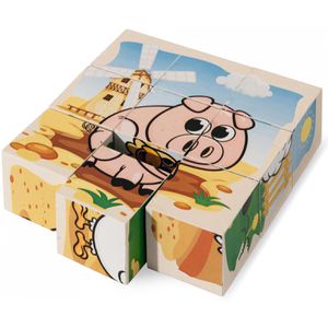 Produktbild für Motorikspielzeug Eichhorn Bilderwürfel Bauernhof