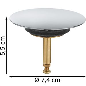 Produktbild für Badewannenstöpsel GROHE Stopfen 06625000, Ø 74 mm