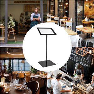 Produktbild für Infoständer Sprintis Menüständer aus Aluminium, schwarz, A3