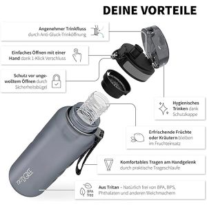 Produktbild für Trinkflasche 720DGREE uberBottle Stone Gray