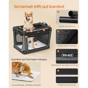 Produktbild für Tiertransportbox Feandrea Gr. L, aus Stoff