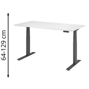 Produktbild für Schreibtisch Hammerbacher XDKB 16, weiß / graphit