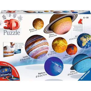 Ravensburger Puzzle Puzzle-Ball Planetensystem, 3D Puzzle, ab 6 Jahre, 540 Teile