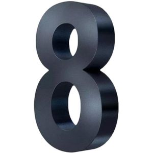 Hausnummer Metzler 3D, anthrazit aus Edelstahl