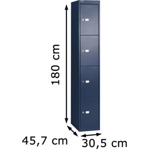Produktbild für Schließfachschrank Bisley CLK 184, blau