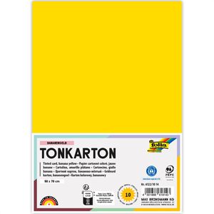 Folia Fotokarton 6122/10 14, 50 x 70 cm, bananengelb, 220g/m², 10 Blatt