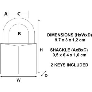 Produktbild für Vorhängeschloss Master-Lock 639EURDLJ, 30mm