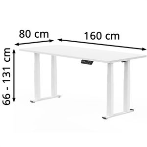 Produktbild für Schreibtisch FlexiSpot E7W Plus, weiß / weiß