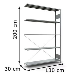 Produktbild für Anbauregal Schulte 12735-130, 5 Metallböden