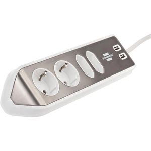 Produktbild für Tischsteckdose Brennenstuhl estilo, mit 2 m Schuko Kabel