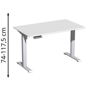 Schreibtisch Geramöbel Elevate Home, lichtgrau / silber