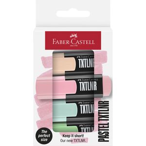 Produktbild für Textmarker Faber-Castell TXTLNR Pastell, 4 Stück