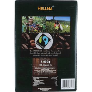 Produktbild für Zuckersticks Hellma Rohrzucker, brauner Zucker