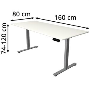 Produktbild für Schreibtisch Kerkmann Move small office, weiß / silber