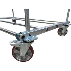 Produktbild für Reifenwagen Bertele Basic, aus Metall, silber, für 21 Reifen