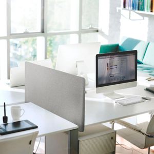 Produktbild für Tischtrennwand hJh-OFFICE 891008, hellgrau