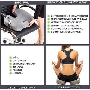 Produktbild für Orthopädisches-Sitzkissen feela hart, silber