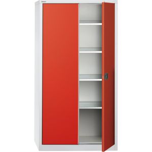 Werkzeugschrank Bisley E782A04G, aus Metall, grau / rot