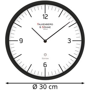 Produktbild für Wanduhr Falkenberg&amp;Söhne Design, Kunststoff, analog, Funkuhr