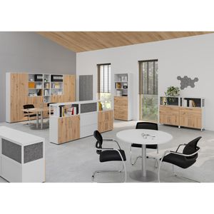 Produktbild für Kommode Hammerbacher Serie 9 Advanced, asteiche / weiß