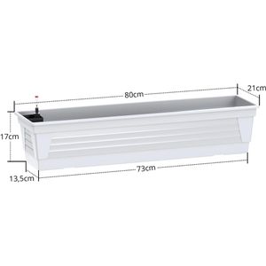 Produktbild für Blumenkasten Plastard Milano 80, weiß