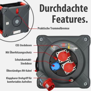 Produktbild für Kabeltrommel Brennenstuhl Professional KD3200, 30m