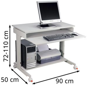Produktbild für Computertisch Twinco Twin Click, mit Rollen