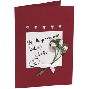 Produktbild für Faltkarten Folia 150522, 220g/m², dunkelrot