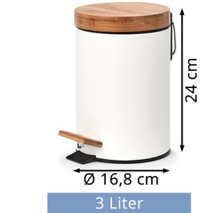 Produktbild für Mülleimer Zeller 18908, Bambus weiß