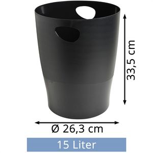 Produktbild für Papierkorb Exacompta 453014D, ECOBIN, schwarz