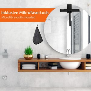 Produktbild für Duschabzieher ECENCE Silikon, aus Edelstahl, schwarz