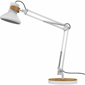 Schreibtischlampe Unilux Baya Bamboo, weiß, LED