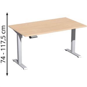 Produktbild für Schreibtisch Geramöbel Elevate Home, buche / silber