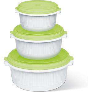 Mikrowellengeschirr Emsa Micro Family weiß/hellgrün Kunststoff