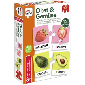Jumbo Lernspiel 19915, Ich lerne Obst und Gemüse, ab 3 Jahre, 1-4 Spieler