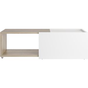 Produktbild für Couchtisch FMD-Möbel Slide 1, aus Holz, eiche / weiß